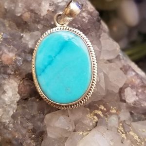 Sleeping Beauty Turquoise and 925 Pendant